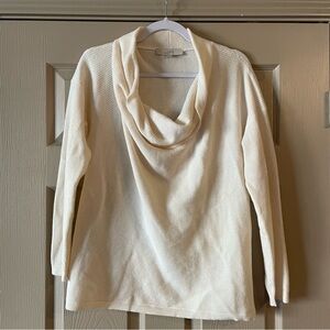 LOFT - Cream Cowl Neck Knit Sweater